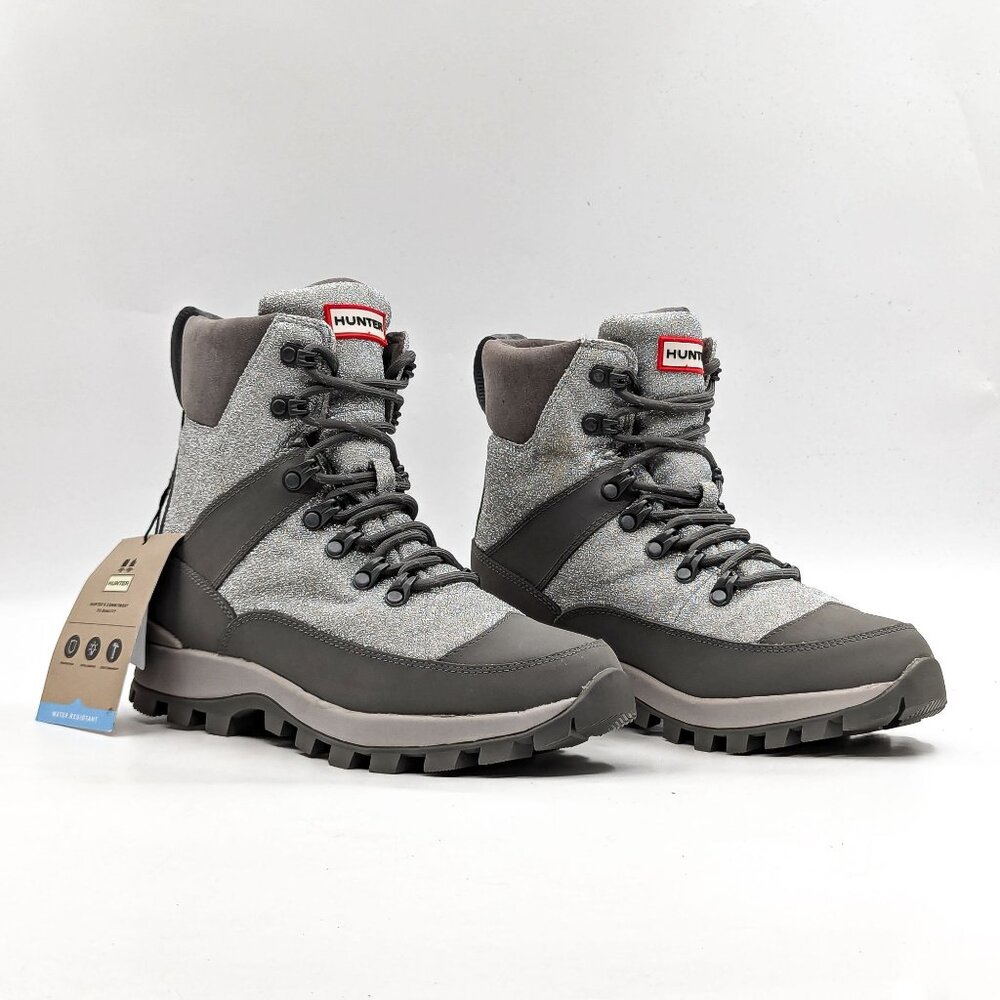 Hunter Charcoal and Black Winter Boots